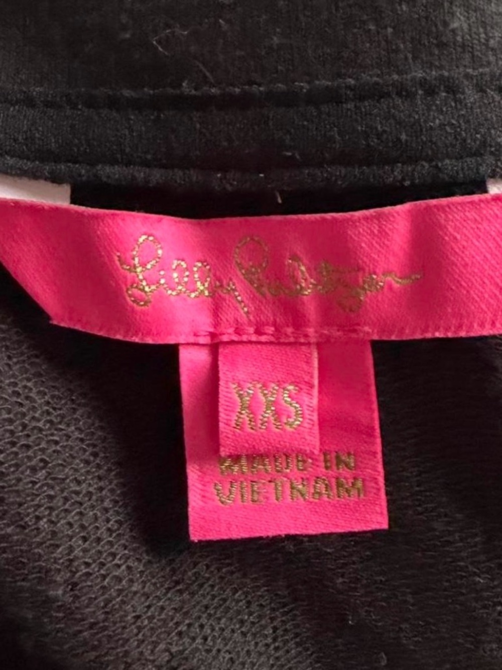 Lilly Pulitzer Black Quarter Zip Dress Cutout Sleeve Detail Size XXS - Picture 6 of 6